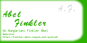 abel finkler business card